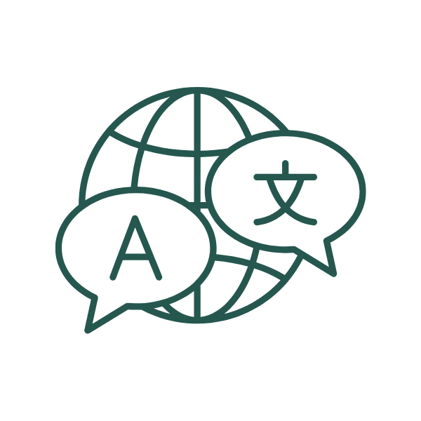 Icons website language